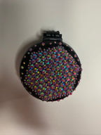 Pocket Mirror Brush - iridescent pink ￼