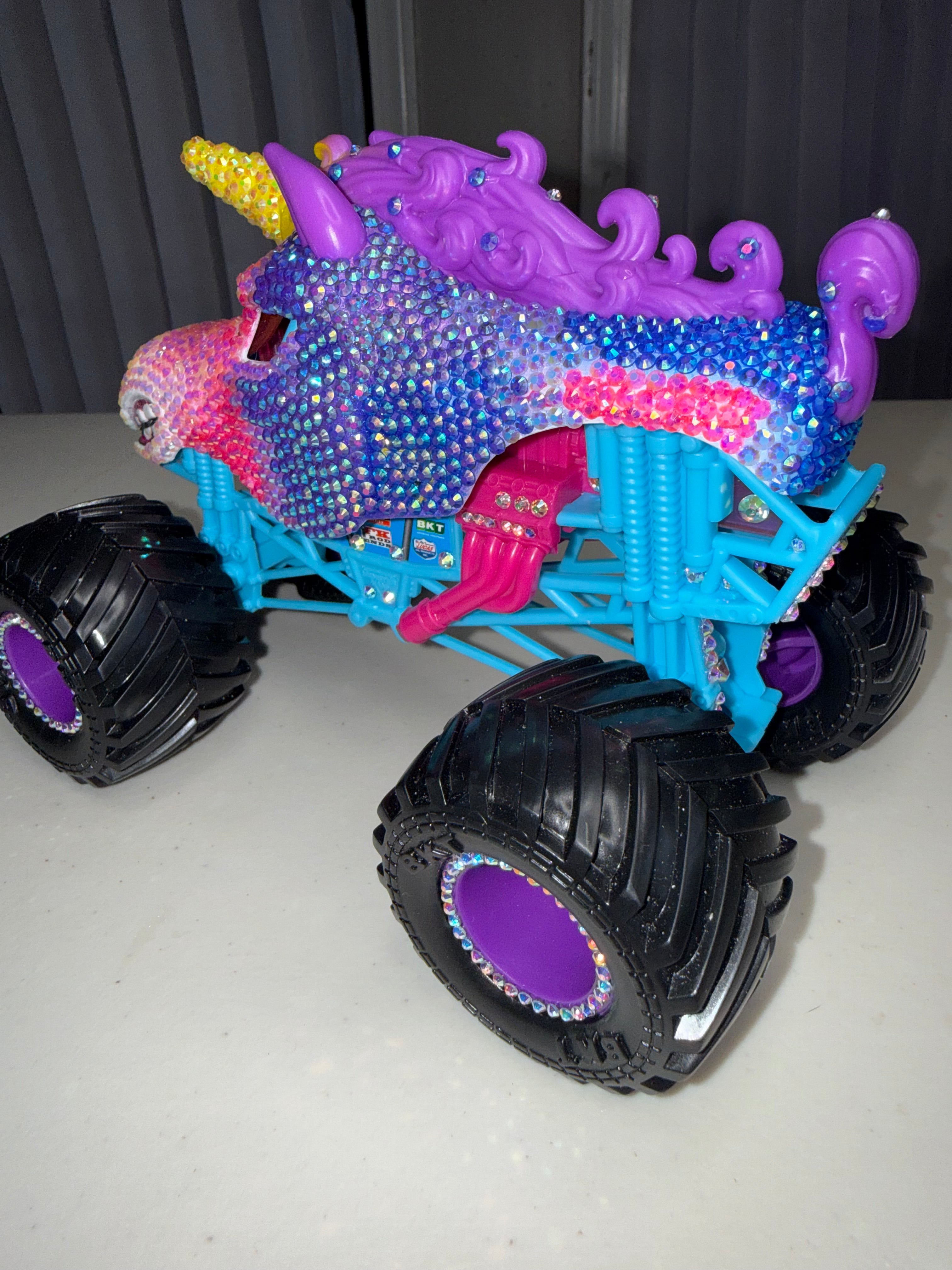 Rhinestoned Unicorn Monster Truck
