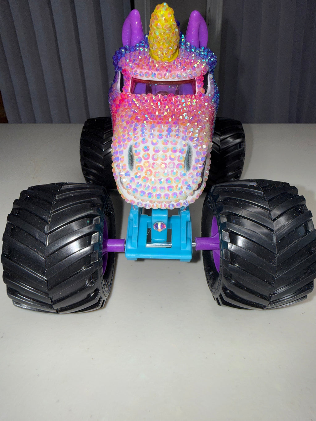Rhinestoned Unicorn Monster Truck