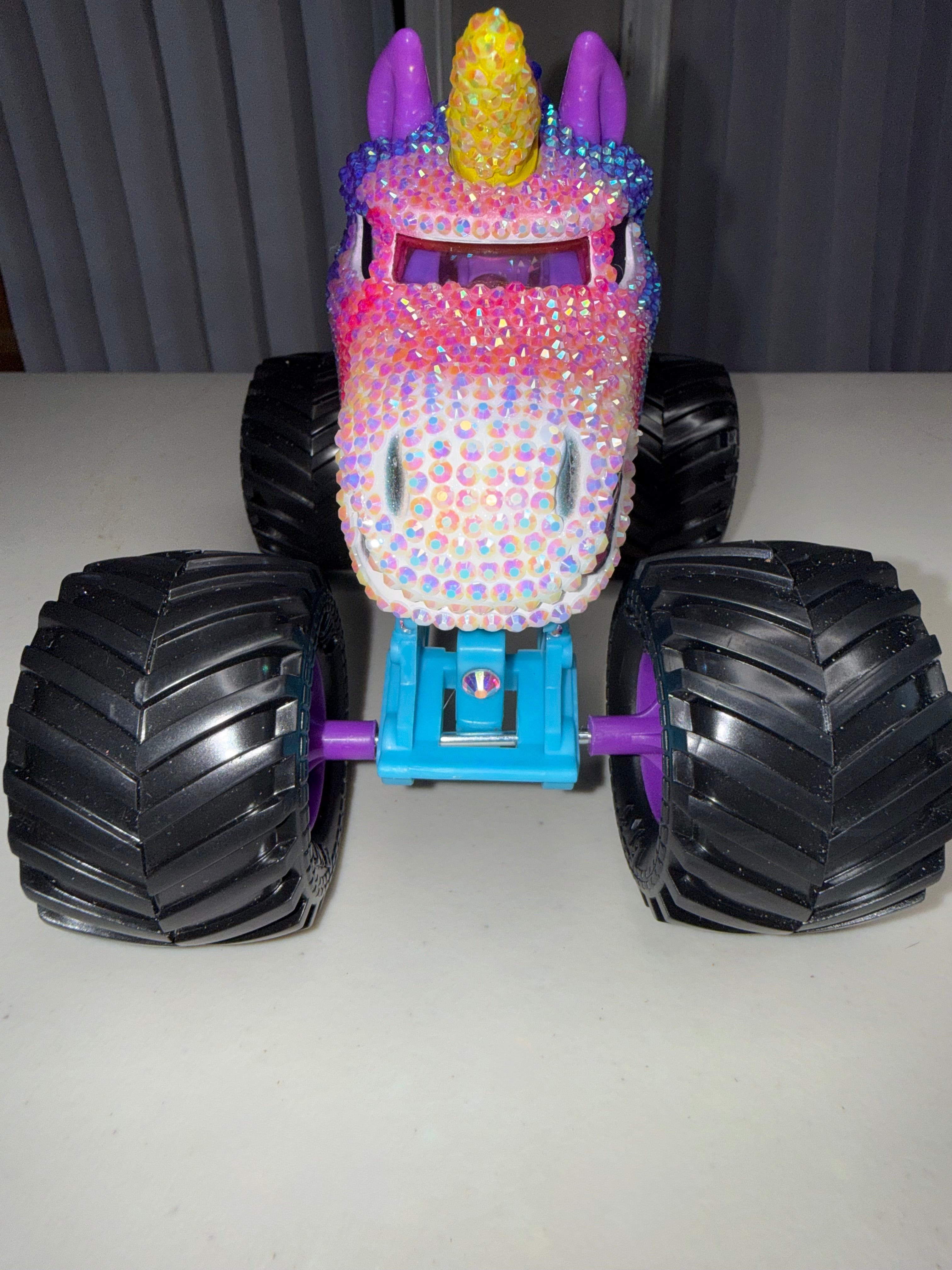 Rhinestoned Unicorn Monster Truck