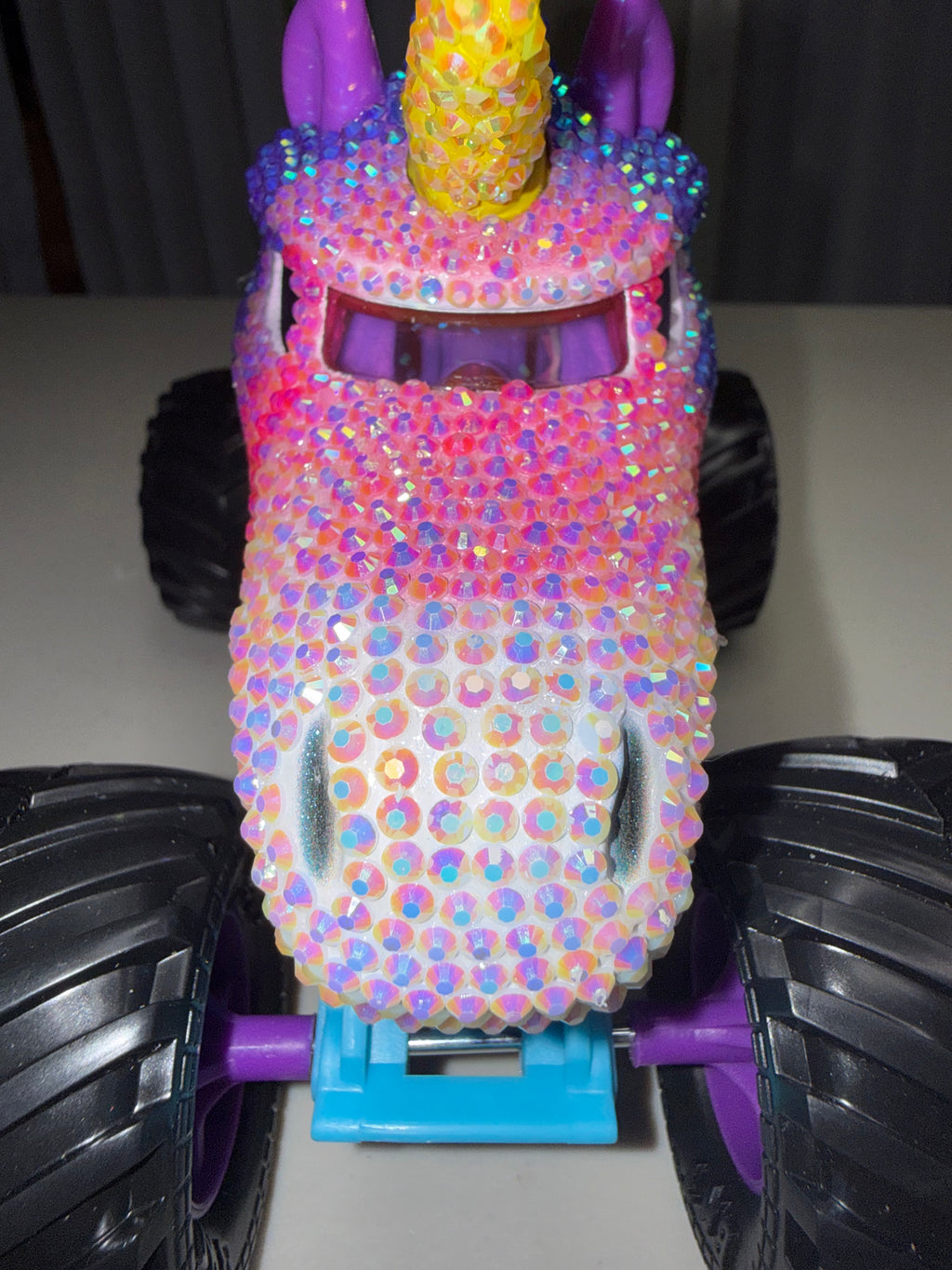 Rhinestoned Unicorn Monster Truck