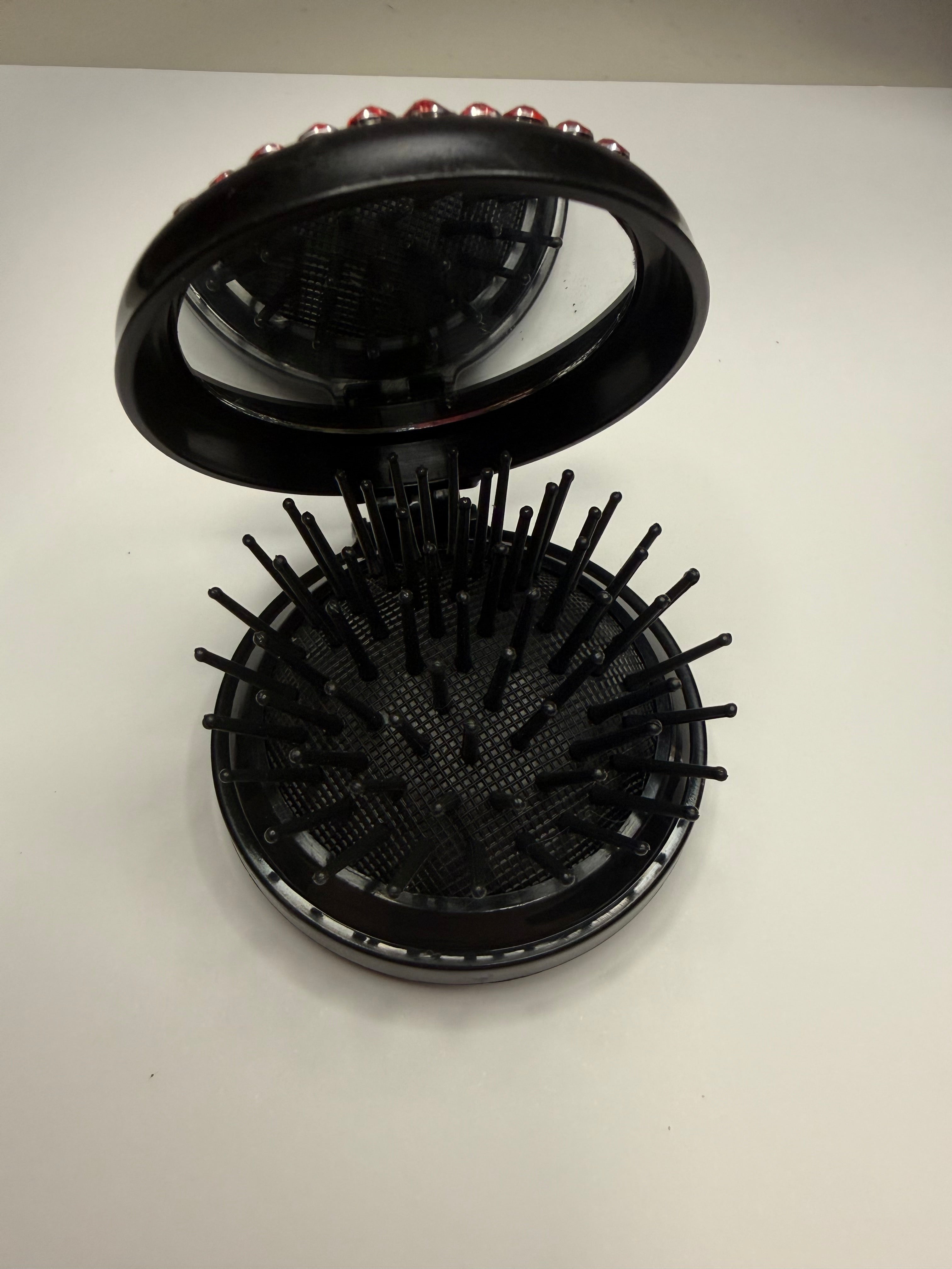 Pocket Mirror Brush - Blood Red