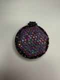Pocket Mirror Brush - iridescent pink ￼