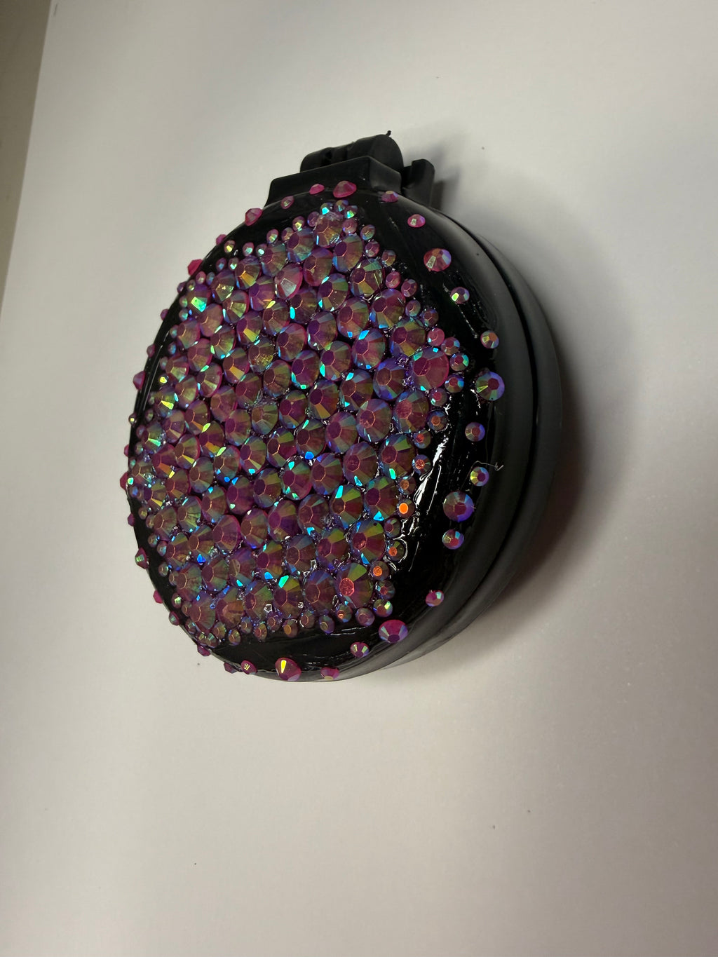 Pocket Mirror Brush - iridescent pink ￼