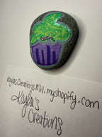 Green Purple Cupcake