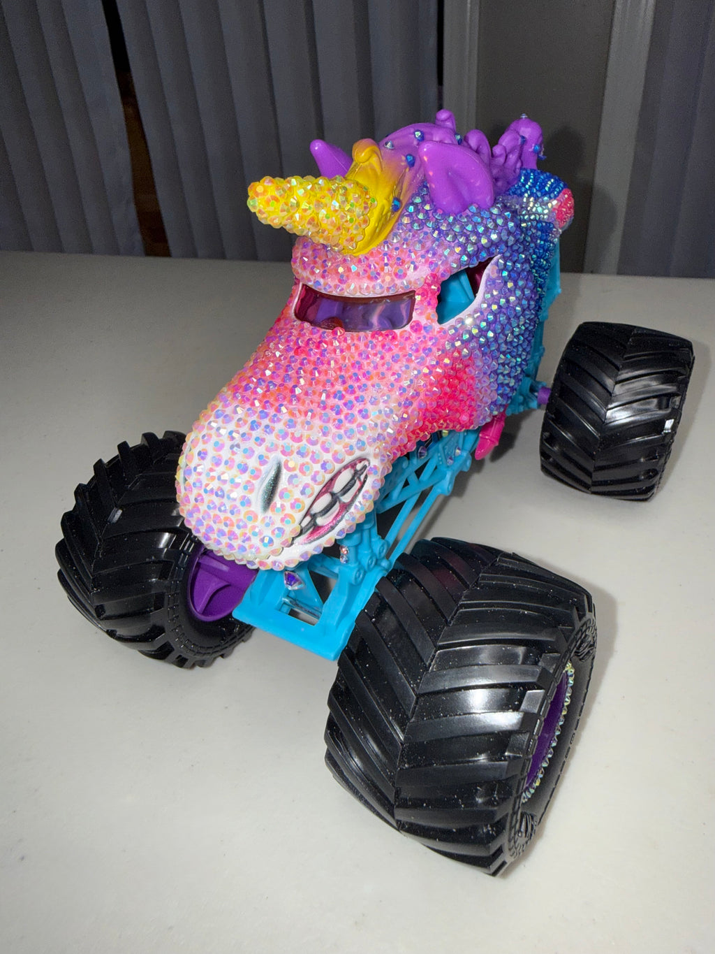 Rhinestoned Unicorn Monster Truck