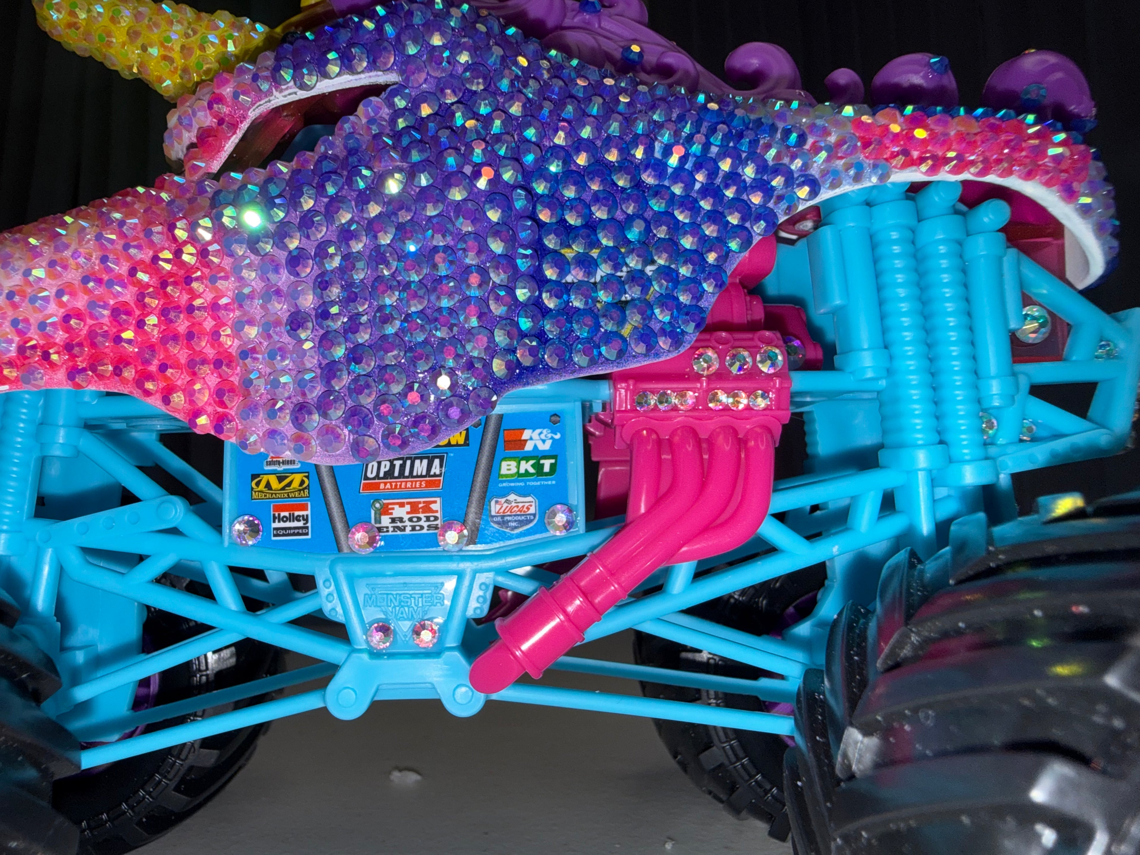 Rhinestoned Unicorn Monster Truck