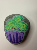 Green Purple Cupcake